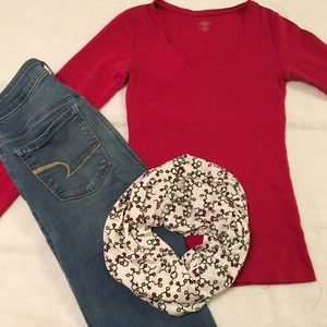 Red Long Sleeve T Shirt